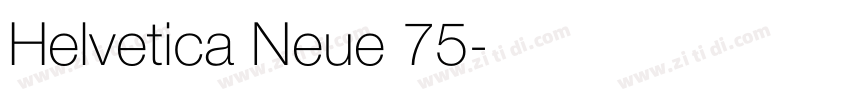 Helvetica Neue 75字体转换